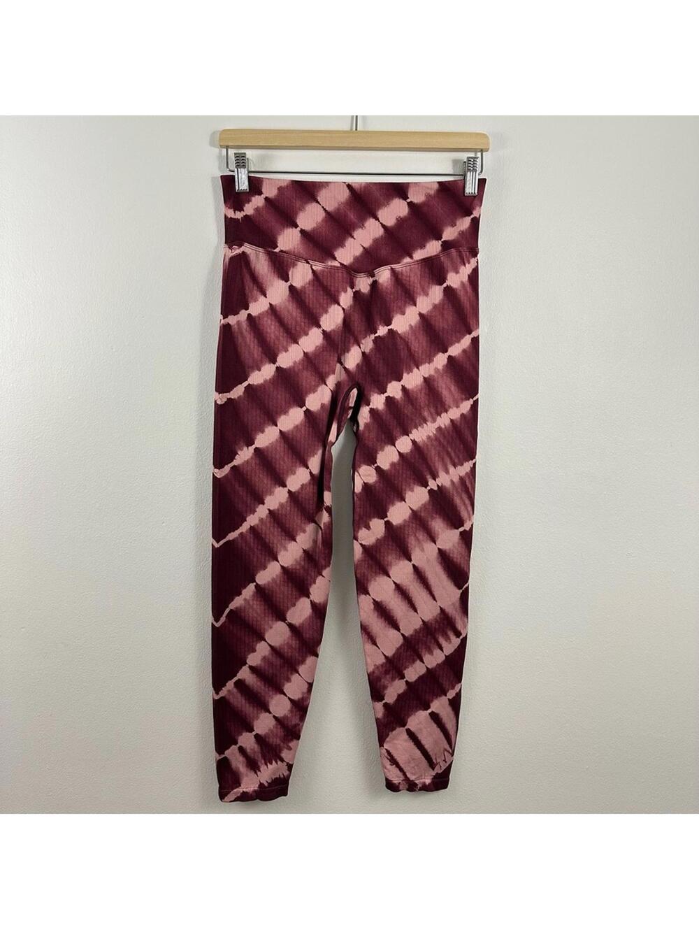 Victoria's Secret PINK Active High Rise Tie Dye Rib Ankle Leggings Size L